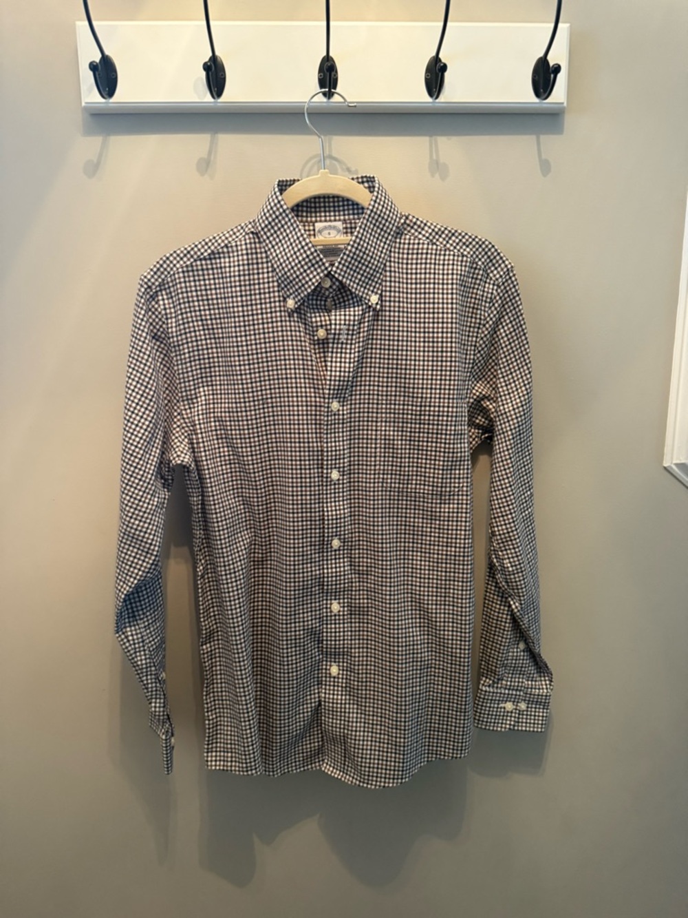 Brooks Brothers Blue and White Gingham Button-Down Shirt